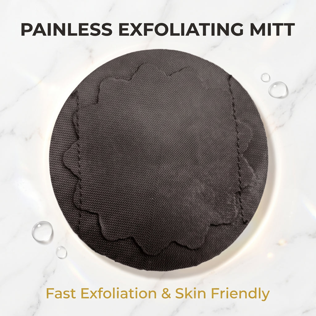 Painless Exfoliating Bath Mitt – Fast & Gentle Body Scrub Sponge Pad